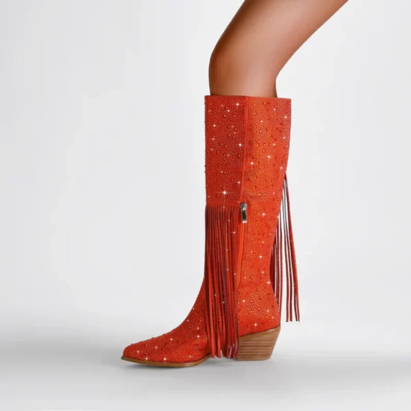 Bottes pailleté style cowboy – Image 4