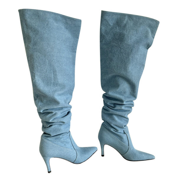 Bottes hautes en Jean denim