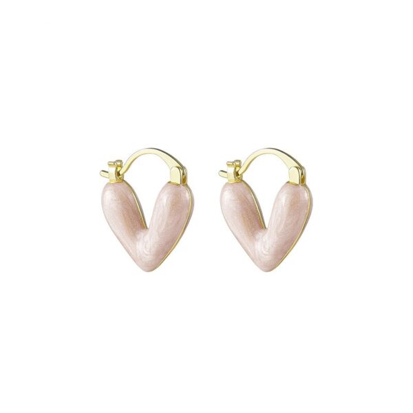 Boucles d'oreilles en forme de cœur – Image 3