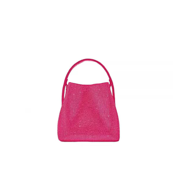 Mode femme brillant strass pour soirée soirée Rose rouge diamant femme poignée supérieure pochette sac à main bandoulière sac à main.