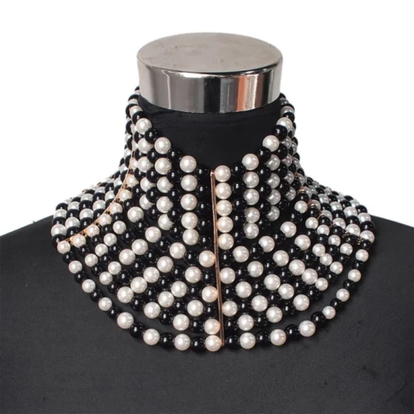 Collier de perles multicouches pour accessoires de mariage pour femmes. – Image 3