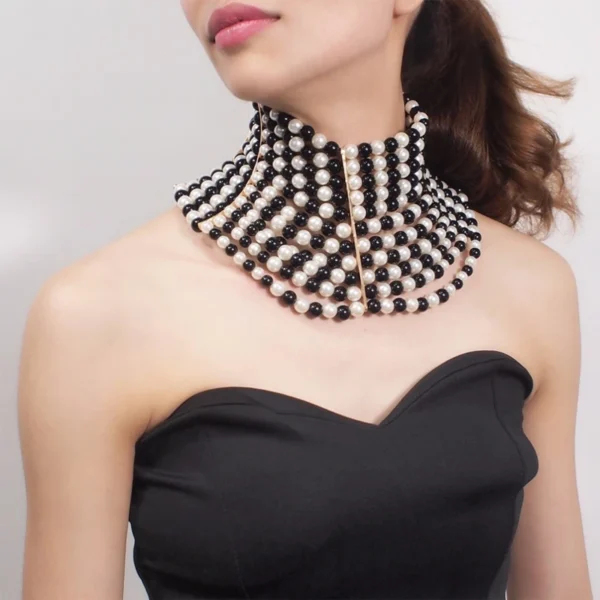 Collier de perles multicouches pour accessoires de mariage pour femmes. – Image 4