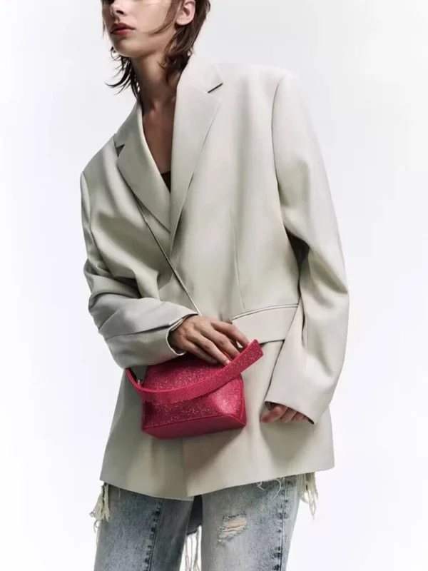 Mode femme brillant strass pour soirée soirée Rose rouge diamant femme poignée supérieure pochette sac à main bandoulière sac à main. – Image 6