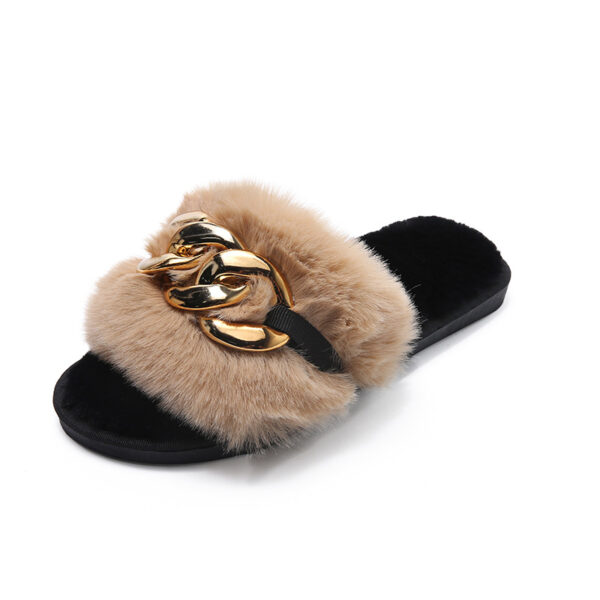 chausson fausse fourrure, style d'hiver – Image 3