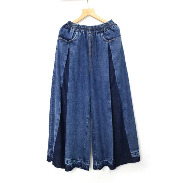 Korean Style Women Jeans Denim Wide Leg Jean Boots Fashion Loose Long Length Streetwear Female Pants Casual Solid Pant